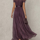 Juliette - Vintage Elegant Chiffon Maxi Dress