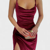 Chelsea - Velvet Dress with Slit