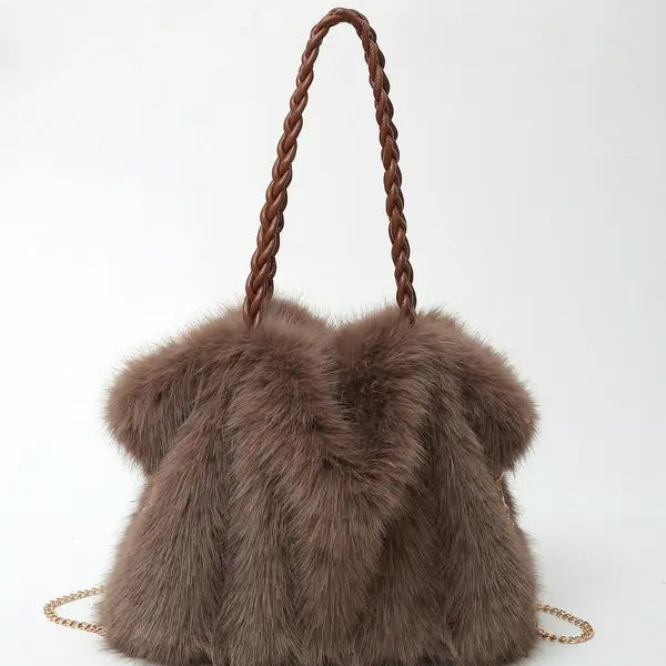 Cécile - Women Plush Velvet Shoulder Tote