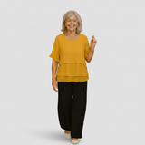 Karine - Layered Drape Blouse