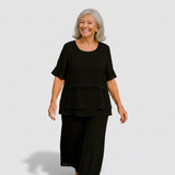 Karine - Layered Drape Blouse