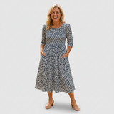 Danielle - Navy Midi Dress