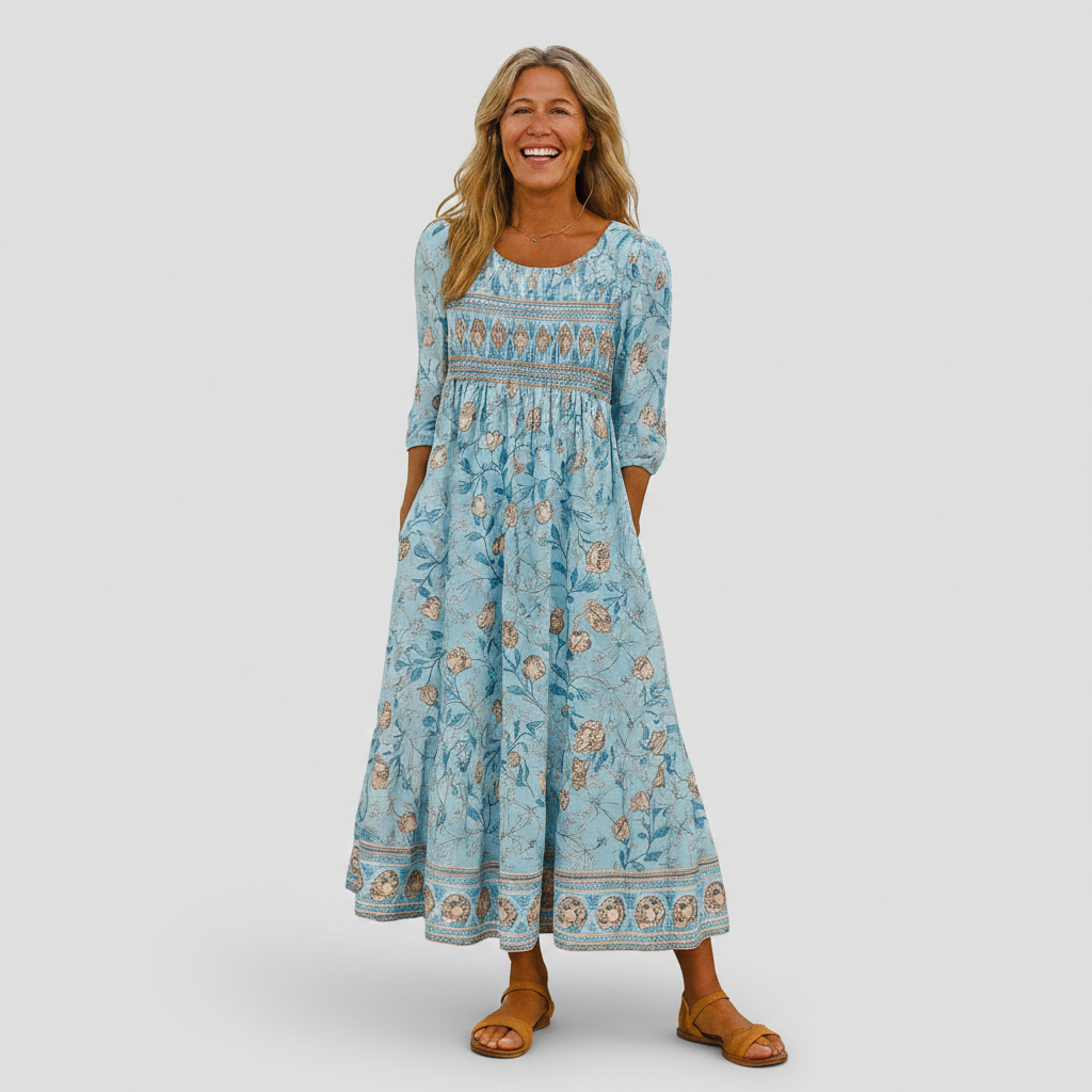 Danielle - Navy Midi Dress