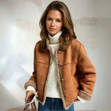 Audrey - Buttoned Sheepskin Jacket