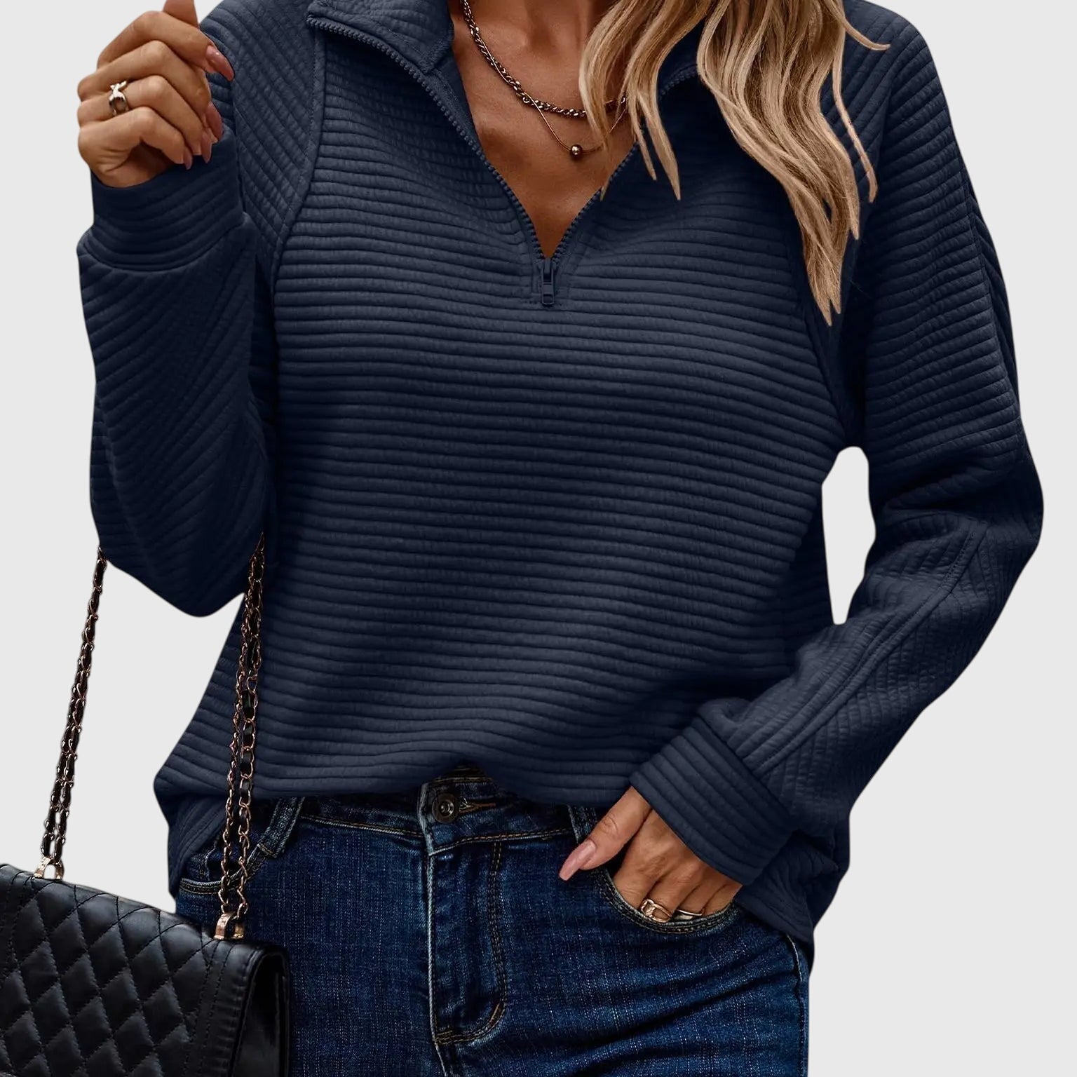 Katherine - Elegant Sweater with Zipper