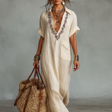 Adèle - Embroidered Shirt Dress