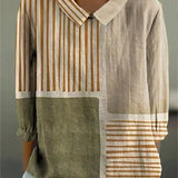 Arielle - Stripe Patchwork Blouse