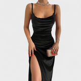 Chelsea - Velvet Dress with Slit