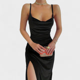 Chelsea - Velvet Dress with Slit