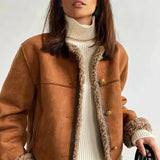 Audrey - Buttoned Sheepskin Jacket