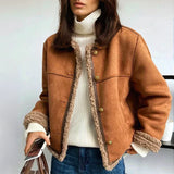 Audrey - Buttoned Sheepskin Jacket