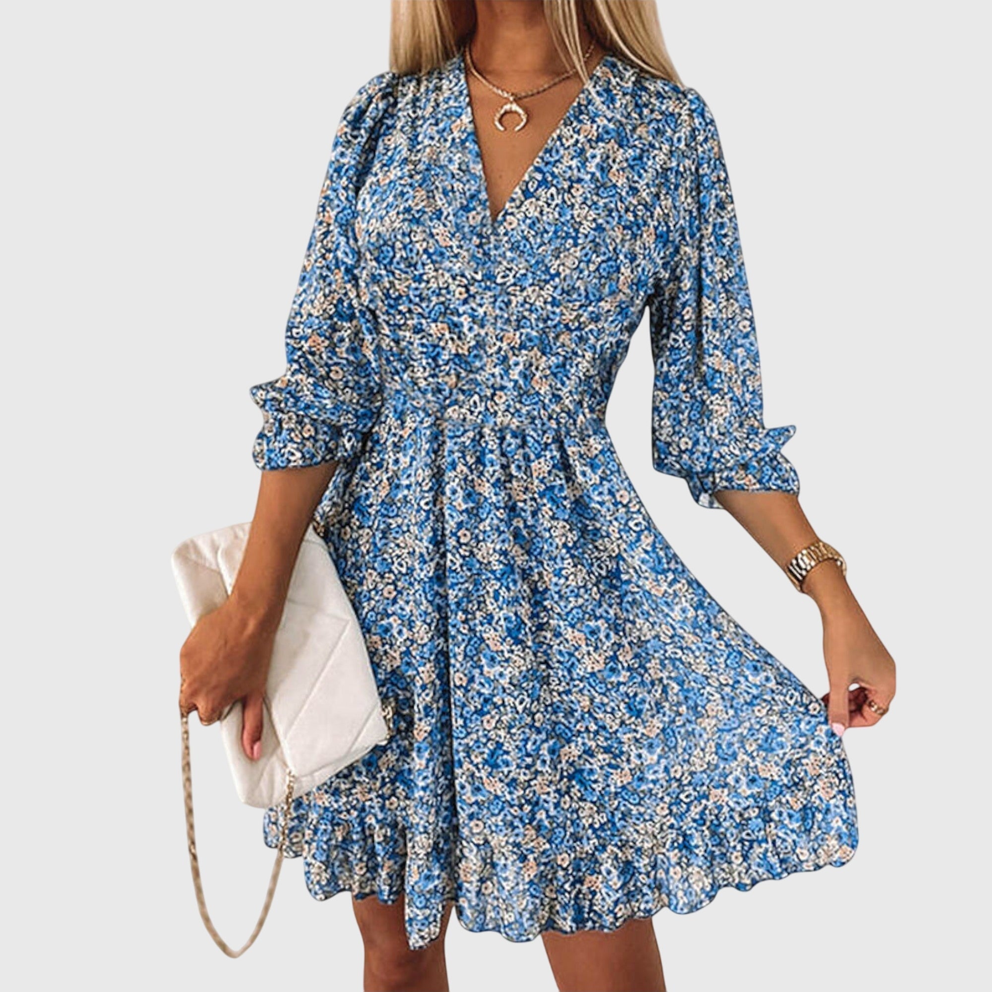 Valérie - Floral Puff Sleeve Dress