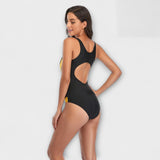Jocelyn - Sporty One-Piece Swimsuit with Back Cut-Out