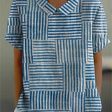 Mélanie - Striped Pattern Blouse