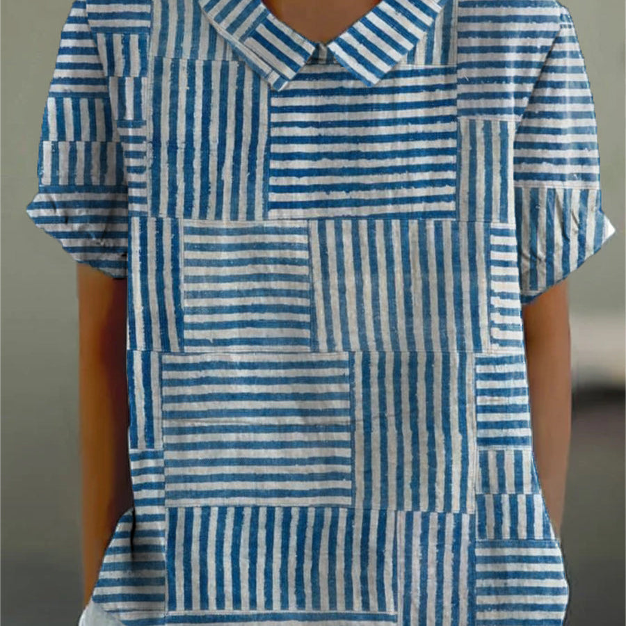 Mélanie - Striped Pattern Blouse