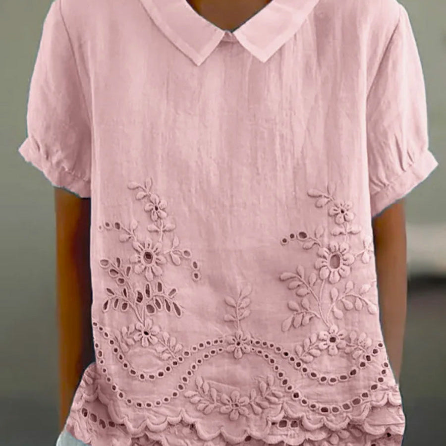 Kayla - Embroidered Floral Blouse