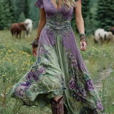 Karine - Short Maxi Floral Dress