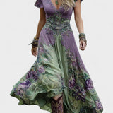 Karine - Short Maxi Floral Dress