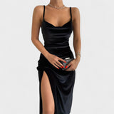 Chelsea - Velvet Dress with Slit