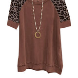 VIVIANE - Women Vintage Leopard Print Top