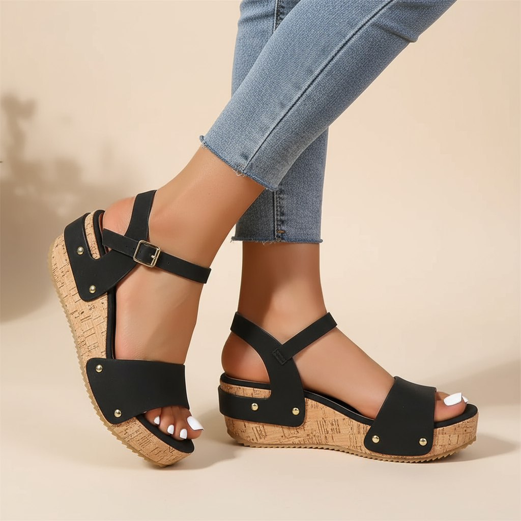 Caroline - Elegant Wedge Sandals