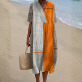 Margot - Striped Geometric Dress