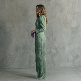Ariana - Long Fringe Dress with V-Neck