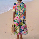 Léane - Watercolour Floral Dress