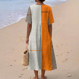Margot - Striped Geometric Dress