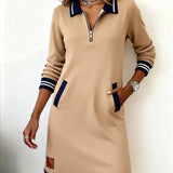 Abigail - Chic Long Sleeve Cotton Dress