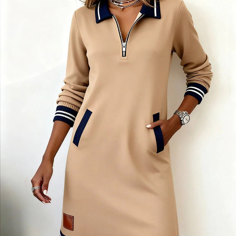 Abigail - Chic Long Sleeve Cotton Dress