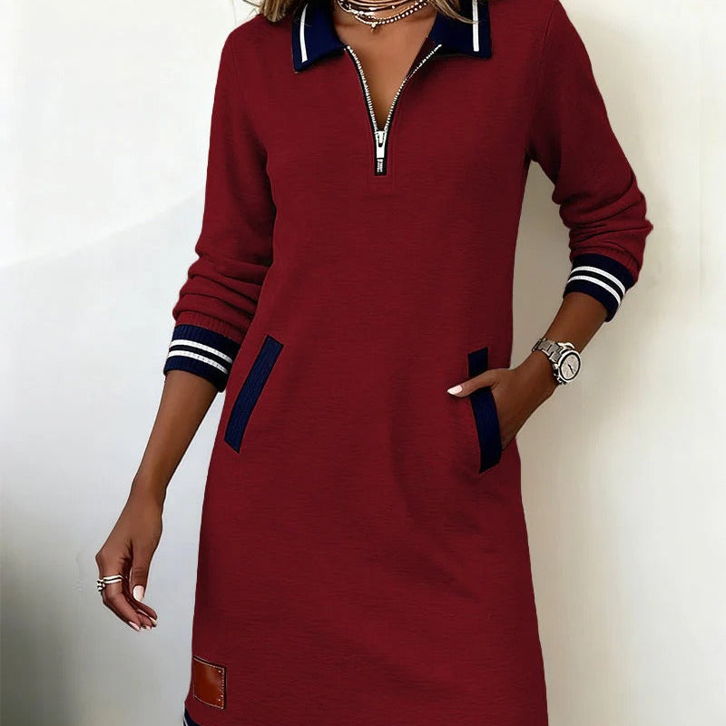 Abigail - Chic Long Sleeve Cotton Dress