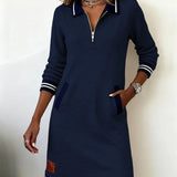 Abigail - Chic Long Sleeve Cotton Dress