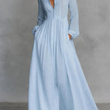 Angélique - Flowing Button-Front Maxi Dress