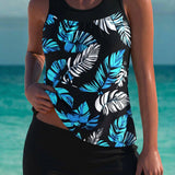 Mélissa - Elegant tankini with tummy control effect and matching shorts