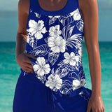 Mélissa - Elegant tankini with tummy control effect and matching shorts