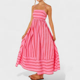 Dahlia - Long Striped Dress