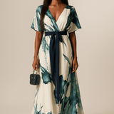 Aubrey - Long Dress Watercolour Print