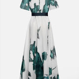 Aubrey - Long Dress Watercolour Print