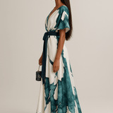 Aubrey - Long Dress Watercolour Print