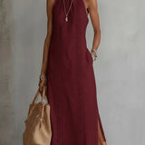 Nicole - Sleeveless Lace Detail Midi Dress