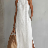 Savannah - Sleeveless Lace Detail Midi Dress