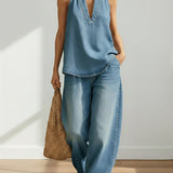 Madeline - Two-Piece Denim Set