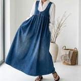 Kylie - Vintage Denim Maxi Dress