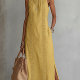 Olivia - Sleeveless Lace Detail Midi Dress