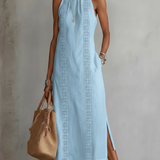 Sabrina - Sleeveless Lace Detail Midi Dress