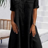 Bailey - Casual Denim Style Midi Dress