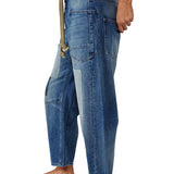 Jocelyn - Patchwork Drawstring Jeans