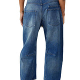 Jocelyn - Patchwork Drawstring Jeans