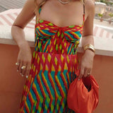 Fiona - Abstract Printed Maxi Dress
